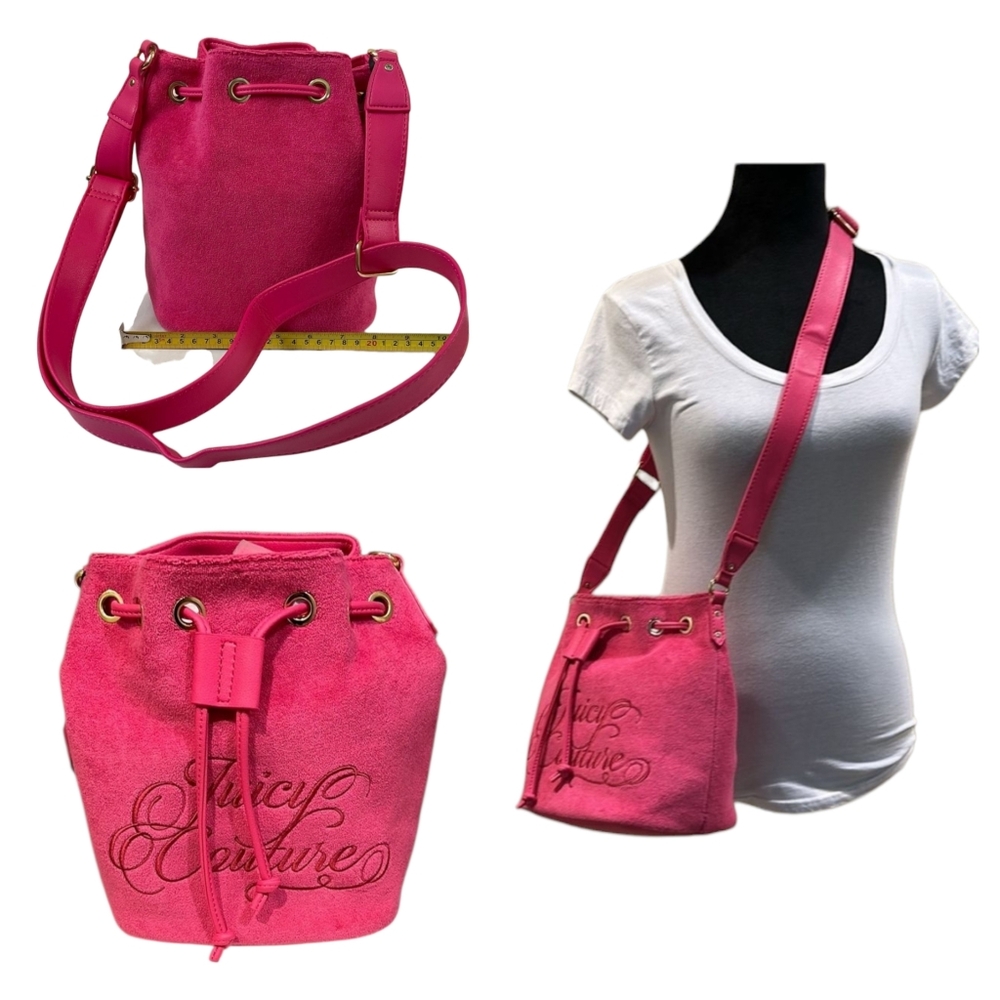 Juicy Couture Fuchsia Pink Flash Beach Couture Buckle Crossbody